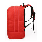 Luxury Travel Bag // Tumbled Leather // Red