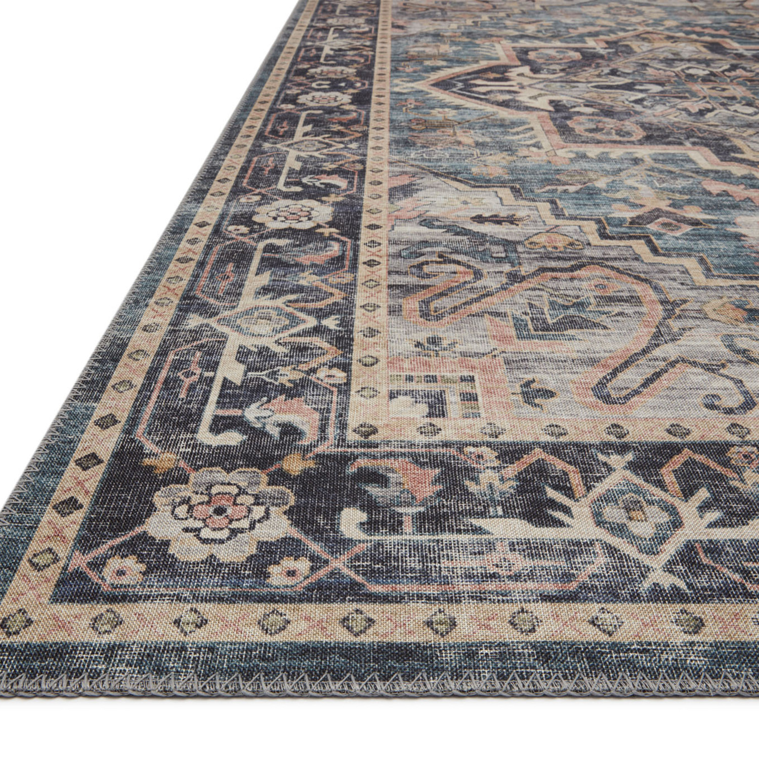 Hathaway Area Rug // Navy + Multi // 9' x 12' LOLOI Touch of Modern