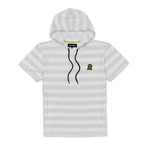 Break Time Stripe Hoodie // White (2XL)