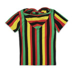 Jackson Stripe Hoodie // Red + Green + Yellow + Black (S)