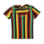 Jackson Stripe Hoodie // Red + Green + Yellow + Black (2XL)