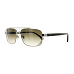 Men's Pilot Sunglasses // Gold + Brown Gradient