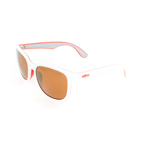 Unisex RE1028 Sunglasses // White + Coral + Gray