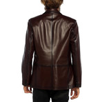 Canary Leather Jacket // Brown (2XL)