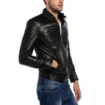 Parrot Leather Jacket // Black (XL)