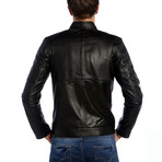 Blue Jay Leather Jacket // Black (L)