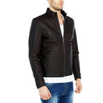 Pelican Leather Jacket // Black (XL)