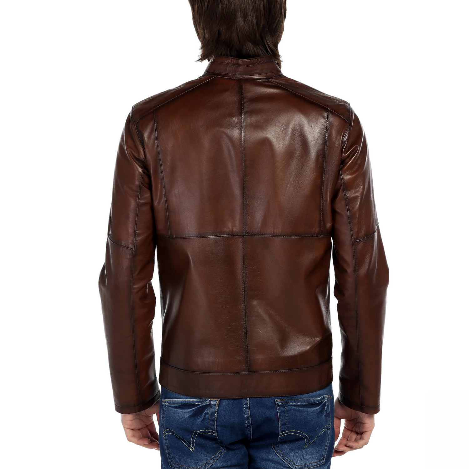 Cardinal Leather Jacket // Tobacco (XS) - Vivamood - Touch of Modern