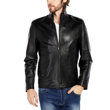 Oriole Leather Jacket // Black (XS)