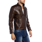 Loon Leather Jacket // Tobacco (S)