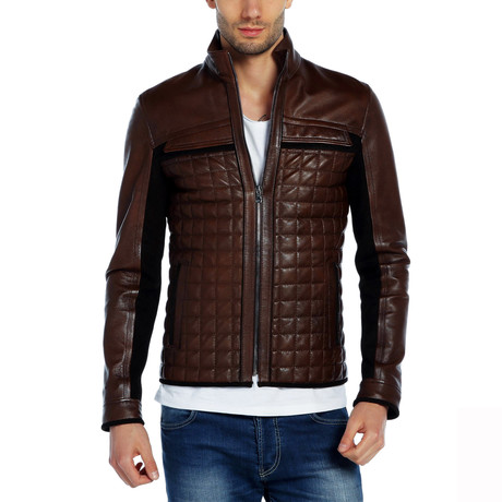 Toucanet Leather Jacket // Tobacco (XL)