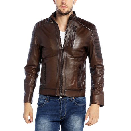 Loon Leather Jacket // Tobacco (XS)