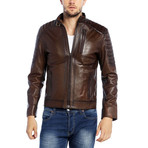 Loon Leather Jacket // Tobacco (S)