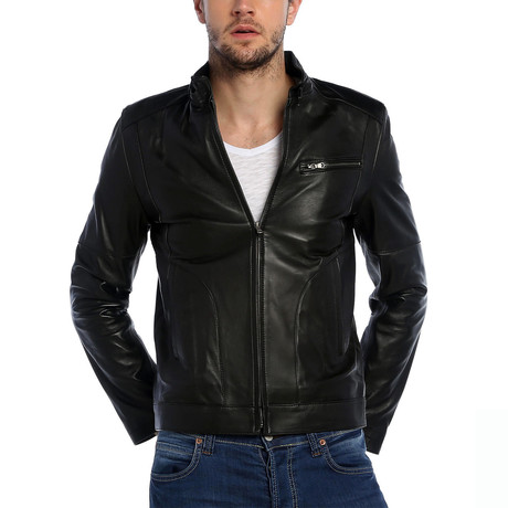 Blue Jay Leather Jacket // Black (XS)