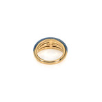 Victor Mayer 18k Yellow Gold + Enamel Diamond Ring II // Ring Size: 7