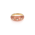 Victor Mayer 18k Yellow Gold Enamel Diamond Ring III // Ring Size: 7