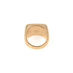 Victor Mayer 18k Yellow Gold Enamel Diamond Ring V // Ring Size: 9.5