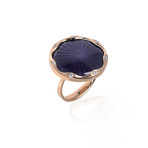 Victor Mayer 18k Rose Gold Enamel Diamond Ring // Ring Size: 7