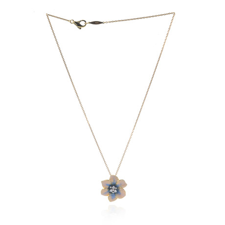 Victor Mayer 18k Two-Tone Gold + Enamel Diamond Necklace