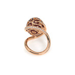 Victor Mayer 18k Rose Gold + Enamel Diamond Ring // Ring Size: 6.5