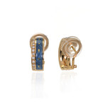 Victor Mayer 18k Yellow Gold Enamel Diamond Earrings I