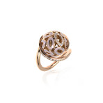 Victor Mayer 18k Rose Gold Enamel Diamond Ring // Ring Size: 6.75