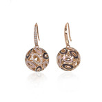 Victor Mayer 18k Rose Gold Enamel Diamond Earrings I