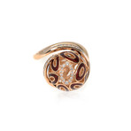 Victor Mayer 18k Rose Gold + Enamel Diamond Ring // Ring Size: 6.5