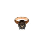 Victor Mayer 18k Two-Tone Gold + Enamel Diamond + Quartz Ring // Ring Size: 7