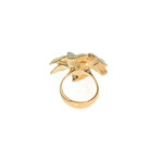 Victor Mayer 18k Two-Tone Gold + Enamel Diamond Ring // Ring Size: 6.75