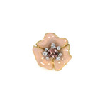 Victor Mayer 18k Gold Enamel Diamond + Tourmaline Ring // Ring Size: 7