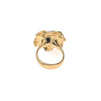 Victor Mayer 18k Two-Tone Gold Enamel Diamond Ring // Ring Size: 6.5