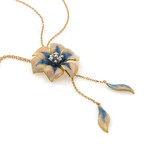 Victor Mayer 18k Gold Enamel Diamond Necklace I