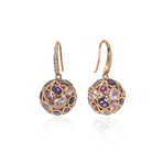 Victor Mayer 18k Rose Gold Diamond + Tourmaline Earrings
