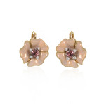 Victor Mayer 18k Gold Enamel Diamond + Tourmaline Earrings