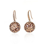 Victor Mayer 18k Rose Gold Enamel Diamond Earrings II