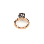 Victor Mayer 18k Gold Enamel Diamond + Garnet Ring // Ring Size: 7
