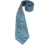 Maisan Silk Tie // Gray + Blue