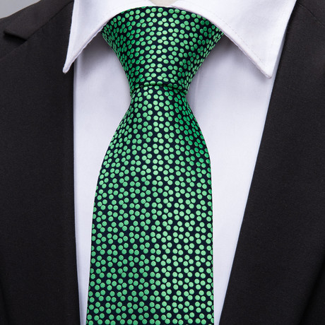 Ugo Silk Tie // Green