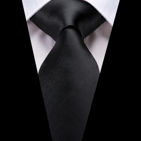 Gabriel Silk Tie // Black