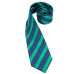 Thurston Silk Tie // Green + Navy