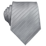Boogie Silk Tie // Silver