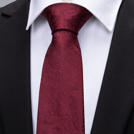 Mirador Handmade Silk Tie // Deep Red