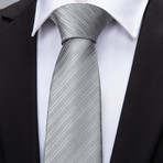 Boogie Silk Tie // Silver