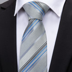 Carlton Silk Tie // Silver