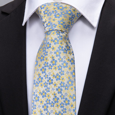 Lovell Silk Tie // Yellow + Blue