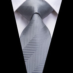 Titus Silk Tie // Silver