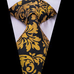 Karcsi Silk Tie // Gold + Black