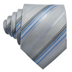 Carlton Silk Tie // Silver