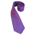 Elliot Handmade Silk Tie // Dusk Blue + Red